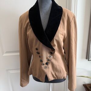 Tina Hagen Retro Blazer w Velvet Collar